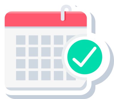 takvim tarihi vektör simgesi