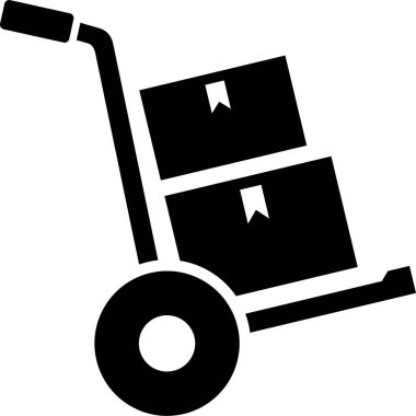 dağıtım kamyonu vektör simgesi