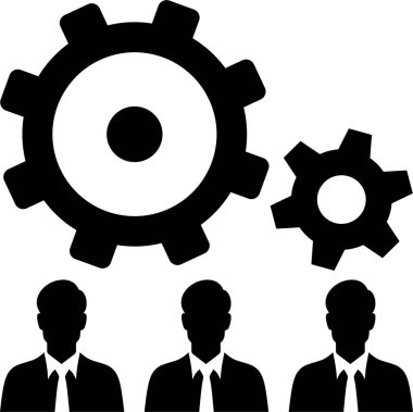 Bir grup iş adamının vektör çizimi