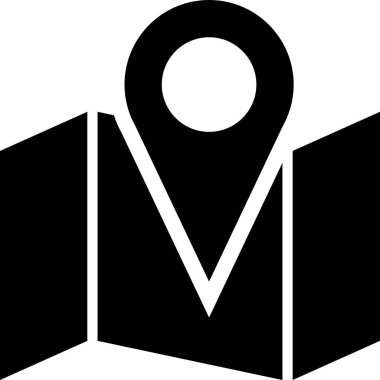 Harita işaretleyici simgesinin vektör illüstrasyonu