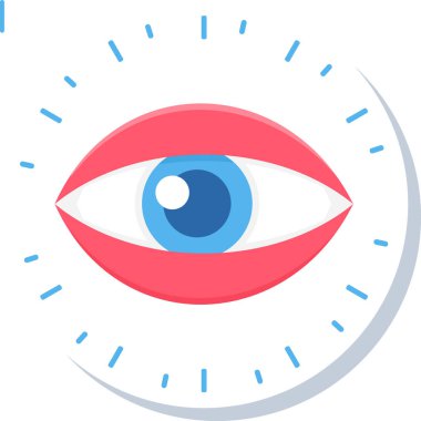 Beyaz arkaplanda göz simgesi