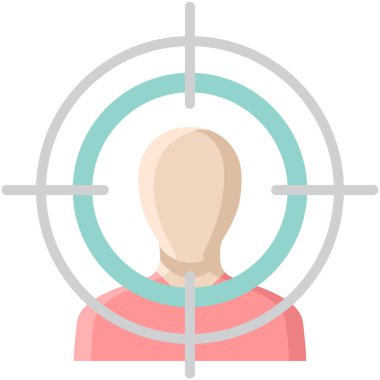 Dart okuyla hedefin vektör çizimi