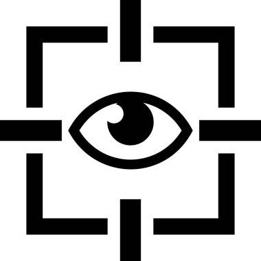 göz ve dürbün vektör simgesi