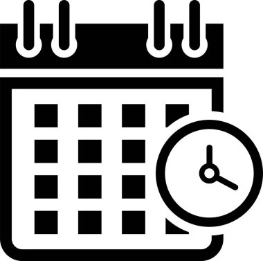 takvim ve alarm saat vektör simgesi