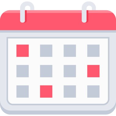 Takvim Düz Vektör Simgesi