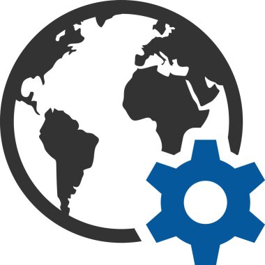 dünya haritası vektör simgesi