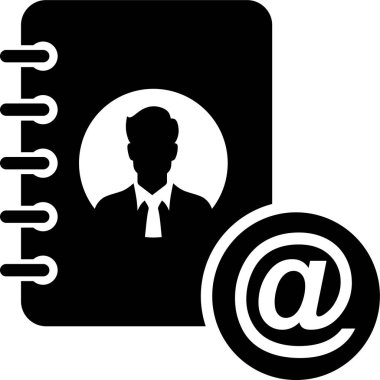 Siyah ve beyaz vektör illüstrasyonlu kullanıcı simgesi