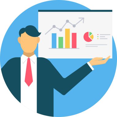 iş grafiği vektör simgesi