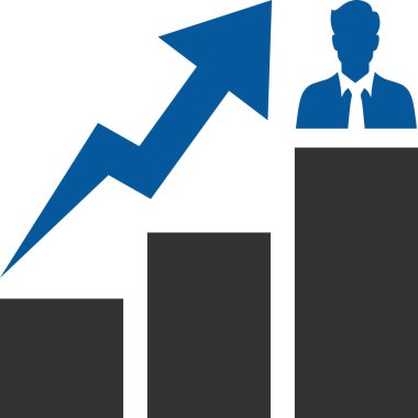 iş grafiği simgesi. vektör illüstrasyonu