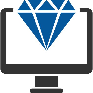 Elmas simgesi vektör illüstrasyonu