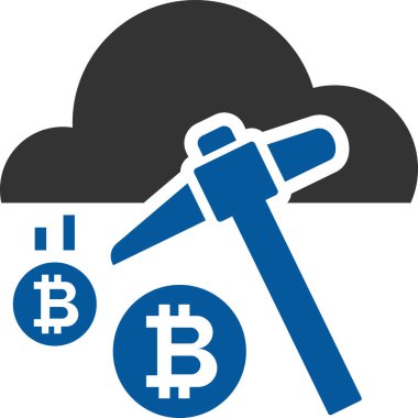 Ticaret setinden para ikonu. vektör biçimi iki renkli düz sembol, kobalt ve gri renkler, yuvarlak açılardır