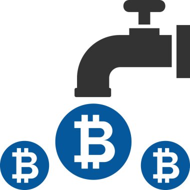Musluk simgesi. Vektör çizim biçimi düz ikonik semboldür