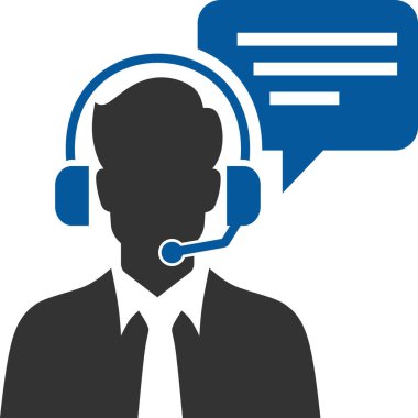 Müşteri hizmeti temsili vektör simgesi