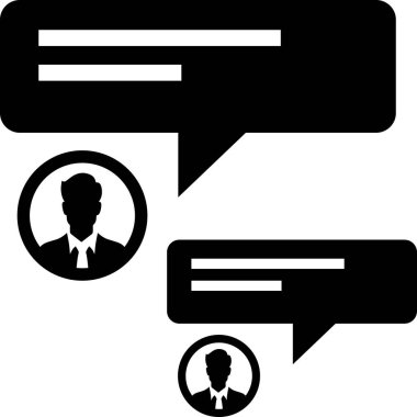 konuşma balonu simgesi, vektör illüstrasyonu