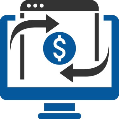 Dolar değişim vektör simgesi