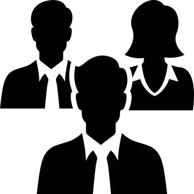 İş adamı ve kadın vektör illüstrasyonu