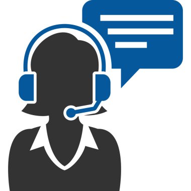 Müşteri hizmeti temsili vektör simgesi