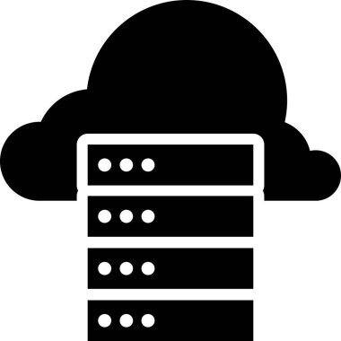 bulut depolama vektörü simgesi