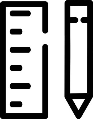 eğitim ve okul çizgisi vektör simgesi.