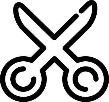 Makas simgesi, vektör illüstrasyonu