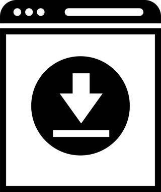 Siyah arkaplanı olan vektör simgesi indir