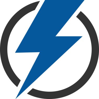 Bir yıldırımın vektör çizimi