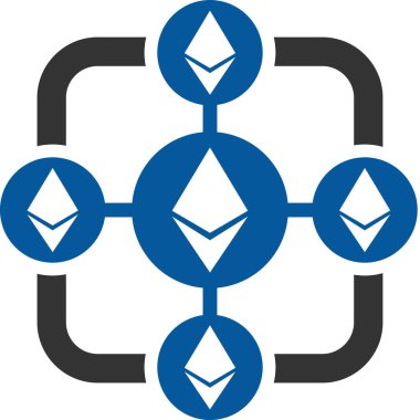 ethereum halka vektör simgesi ayarlandı