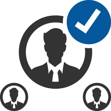 kullanıcı simgesi, vektör illüstrasyonu. düz tasarım biçimi