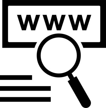 Arama simgesi, vektör illüstrasyonu