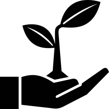 İnsan eli bir bitkiyi tutuyor