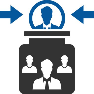 İş konferansı ikonu. düz tasarım biçimi