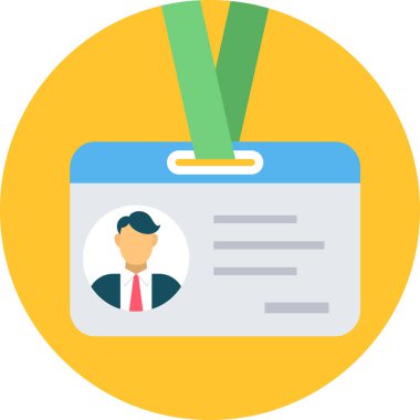 kimlik kartı vektör simgesi