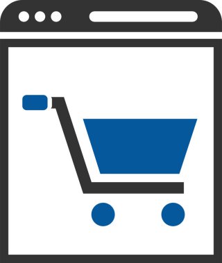 Alışveriş arabası vektör simgesi