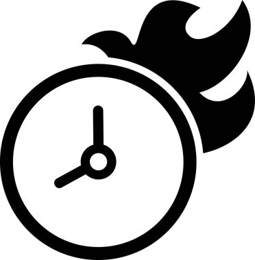 Saat simgesi, vektör illüstrasyonu