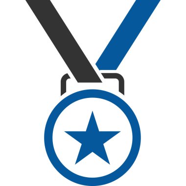 Madalya simgesi, vektör illüstrasyonu