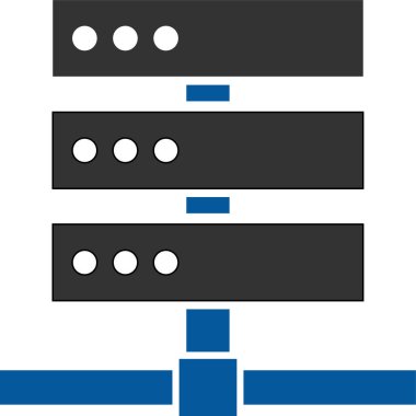 Veri depolamanın modern tasarımının vektör illüstrasyonu