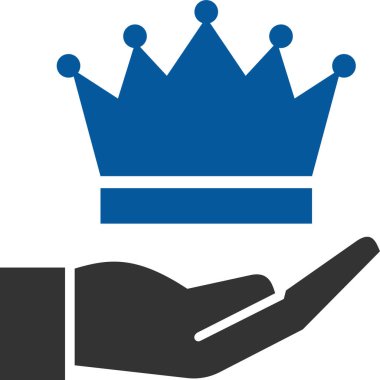 Taç ikonu. vektör illüstrasyonu