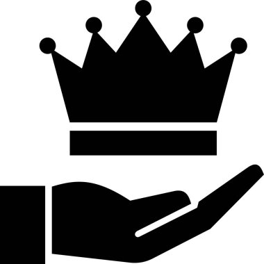 Taç ikonu. vektör illüstrasyonu