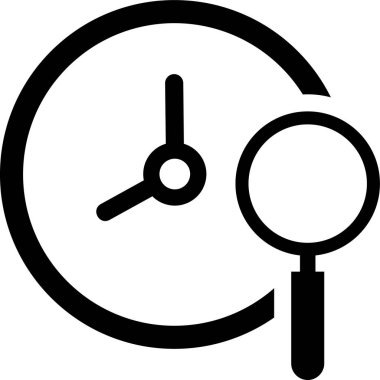 Büyütme cam simgesi, vektör illüstrasyonu