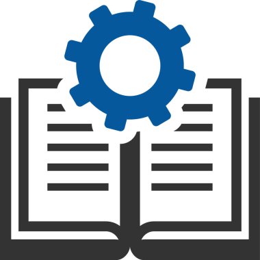 kitap vektör simgesi. Bilim ve eğitim, okul, öğrenme ve bilgisayar işareti.