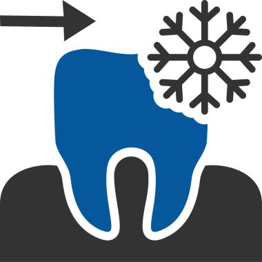 Diş ikonu. Diş bakımı sembolü. vektör illüstrasyonu