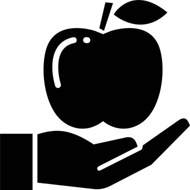 Beyaz arkaplanda elma simgesi