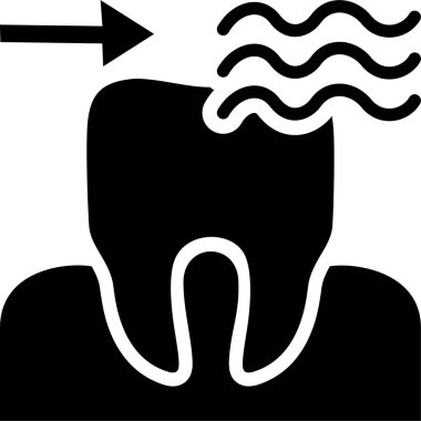 Diş ikonu, vektör illüstrasyonu. düz tasarım biçimi