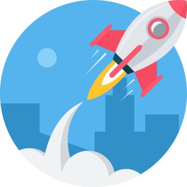 Bir roketin vektör çizimi