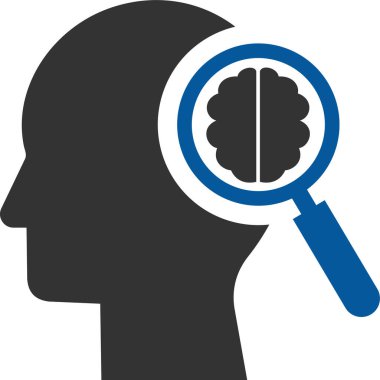 İnsan beyni ikonu. vektör illüstrasyonu