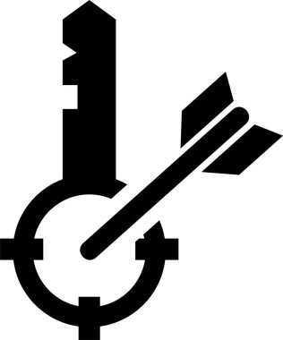 Anahtar simgesinin vektör illüstrasyonu