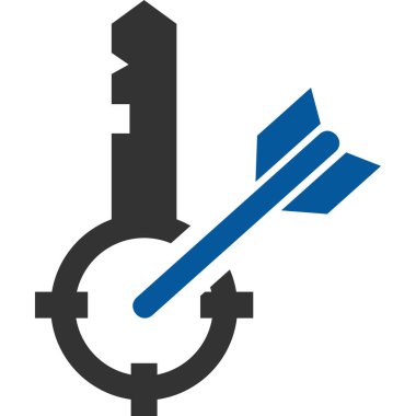 vector illustration of a key for a logo