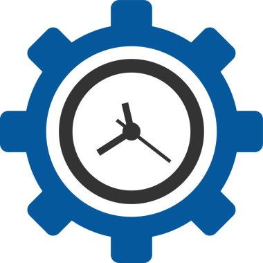 Saat simgesi vektör illüstrasyonu