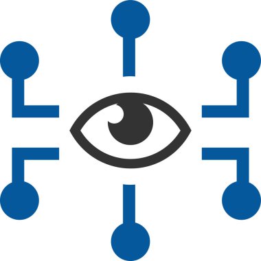 eye and key vector icon