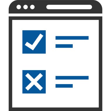 web page with check list vector icon